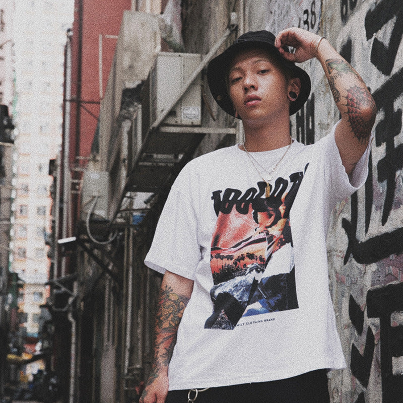 Hip-hop Women Loose BF Style Short Sleeve T-shirt - Bellarte Enchanté Hip-hop Women Loose BF Style Short Sleeve T-shirt